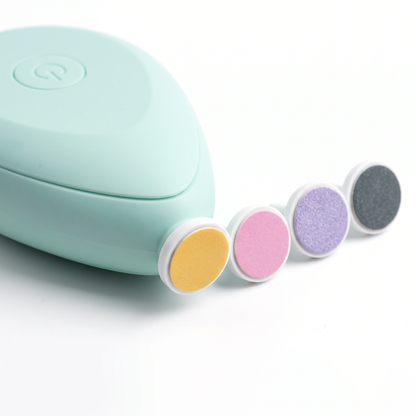 Four soft sanding heads for baby nail trimmer close-up