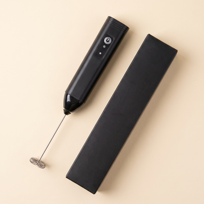 What's in the box: electric milk frother and retail box