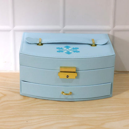 Jewellery box photographed on a table